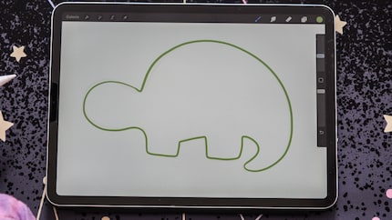 De dino-vorm wil zitten, probeer verschillende versies uit.