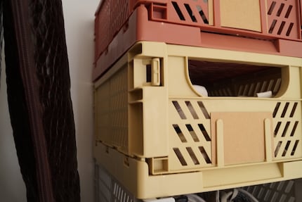 A matter of taste – you can also keep the boxes closed and label them.