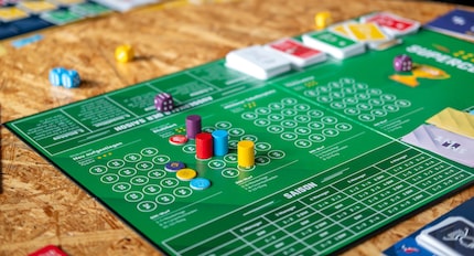 Das Spielbrett ist simpel gehalten und dient vor allem dem Punkte zählen