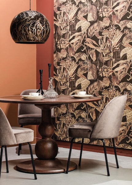 Dimensions: ⌀ 120 ×75 cm | Material: walnut, mango wood