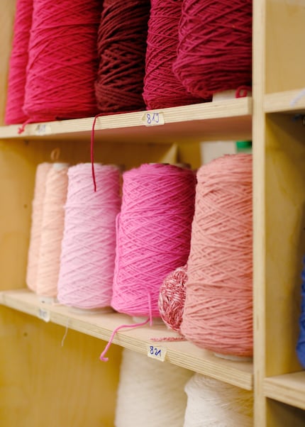 … through organic sheep’s wool…