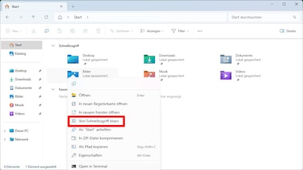 Je kunt ook de snelle toegang die Windows zelf definieert aanpassen.