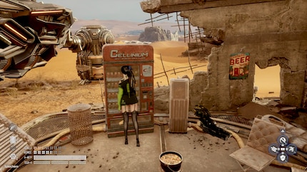 I get new healing potions from the drinks machine in the camp.