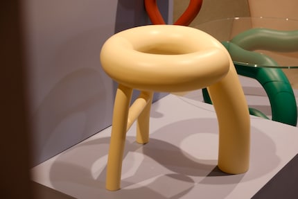The Churro Stool from Form Follows Intuition by Roosa Ryhänen | Wood, lacquer.