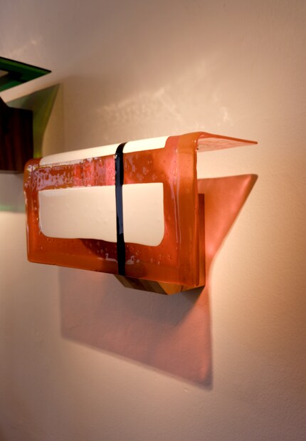 All pieces are made from delicate Murano glass and solid recycled Canaletto walnut.