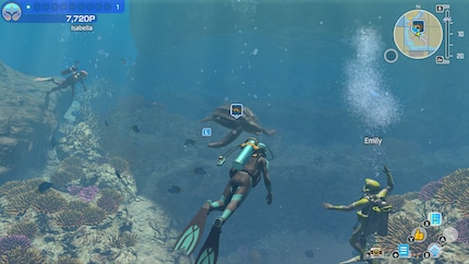 The limited communication with other divers through emotes and markers is fun.