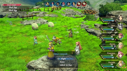 The battles are turn-based.