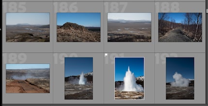 Miniaturen die in het oog springen, hier het nummer 191, zijn meestal goede foto's.