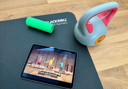 De instructeur op de iPad laat me zien wat ik moet doen.