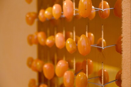 The repetition creates an impressive interplay of shapes and colours.