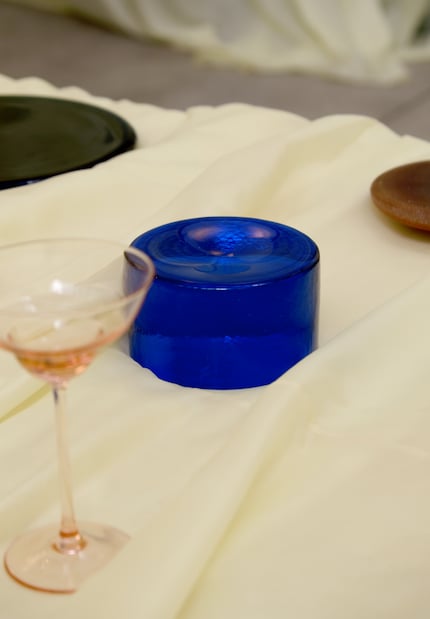The rich blue of some objects formed a contrast to the rest.