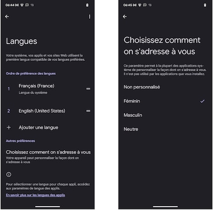 Du kannst bald wählen, wie Android dich anspricht.