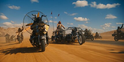 For me, the highlight of the movie is Chris Hemsworth as the insane Dementus, warlord of a Wasteland biker gang.