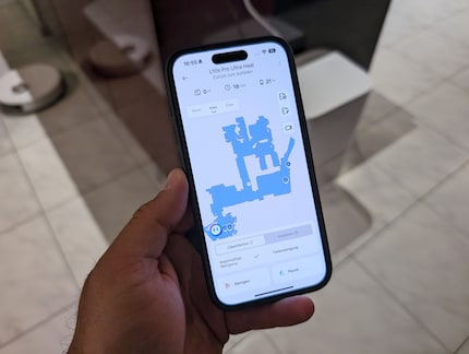 Op de app volg ik hoe de kaart zich opbouwt.