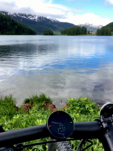 The route the device created for me took me off the road and towards beautiful views.
