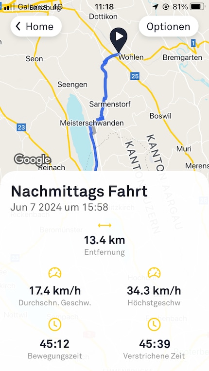 A bit on a track, a bit through the forest and only a little main road on the way to my destination.