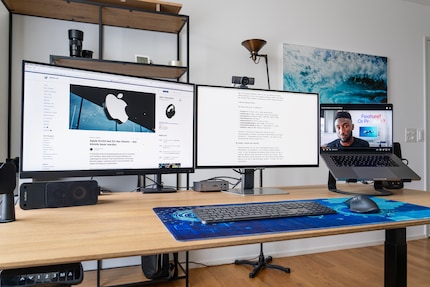 De ruimte van één 27-inch scherm is voor mij niet genoeg om te werken.