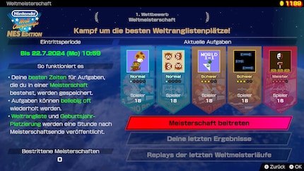De speedrunpakketten in het kampioenschap veranderen wekelijks. Ze zijn hetzelfde als in de singleplayer- en lokale multiplayermodus.