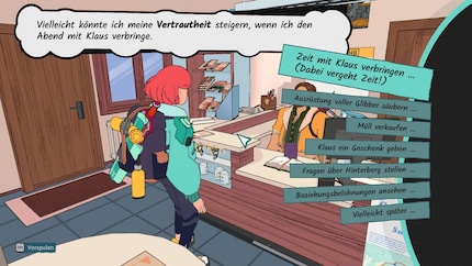 Het past natuurlijk bij mijn statistieken om ze bij elke activiteit te verbeteren. Hier neemt mijn bekendheid toe na een avond met de toeristische gids Klaus.