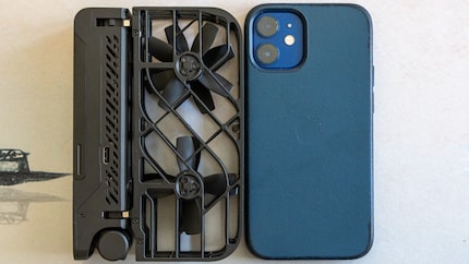 Die Hover Air X1 ist kürzer und leichter als ein iPhone mini.