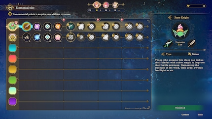 Up to eight classes per character are available.