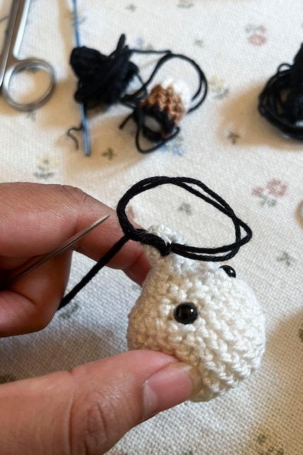 Die Nase gestickt ...
