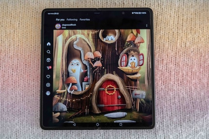 In deze weergave scroll ik graag door mooie foto's op Instagram.