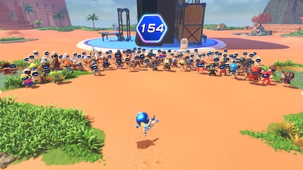 The crash site gradually fills up. I can interact with the bots and see cute animations based on the original games.