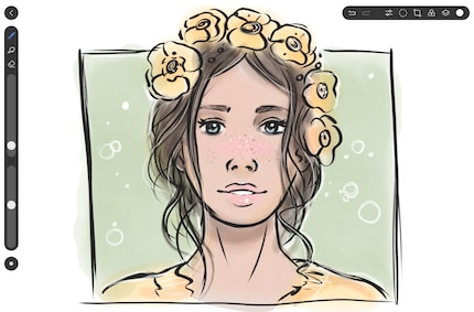 Die Benutzeroberfläche von GoPaint auf dem MatePad 11.5 S.