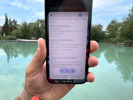 Gemini gave me three message suggestions.