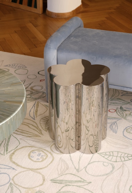 Flower shapes such as the Furn Object stool are appealing because they embody natural harmony and beauty.