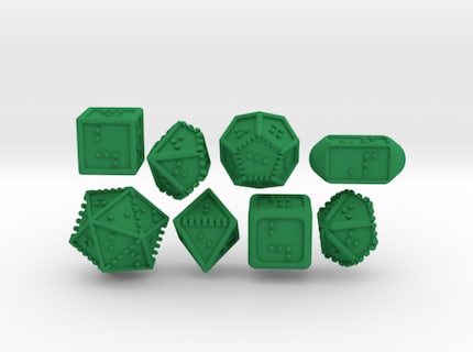 3D-weergave van kubus met braille.