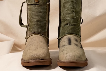 Die Canvas-Boots werden aus recycelten Stofftaschen hergestellt.