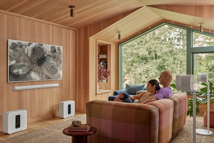 The Sonos Arc Ultra is said to create the illusion of four ceiling speakers with just two upward-facing drivers.