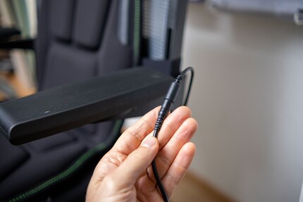 Dankzij de snelsluiting struikel ik niet over de kabel.