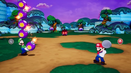 I can’t use Bros. Attacks, like Bomb Derby here, an infinite number of times – they consume Bros. Points, which I have to recharge with items.