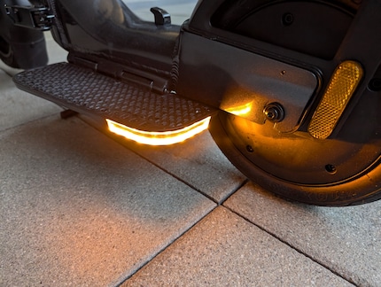 The indicators are clearly visible from behind.