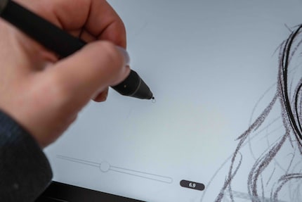 ...anders vallen de cursor en de punt van de pen niet samen.