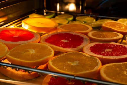 ... en naar de sauna met het fruit. 