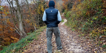 Der «Arctic Crest» Hoodie in Kombination mit der Columbia «Arctic Crest» Weste.