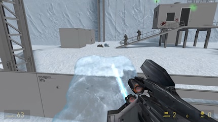 Voor Episode 3 experimenteerde Valve met een ijspistool.