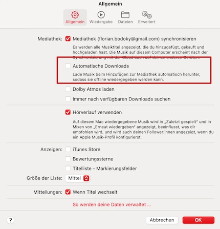 Als je deze optie activeert, worden alle geluiden automatisch gedownload.