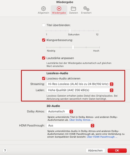 Lossless audio is vooral bekabeld de moeite waard.