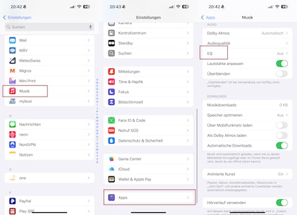 De EQ is goed geregeld op de smartphone.