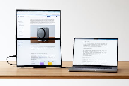 In de Ultra-modus herkent het systeem de twee schermen als één monitor.