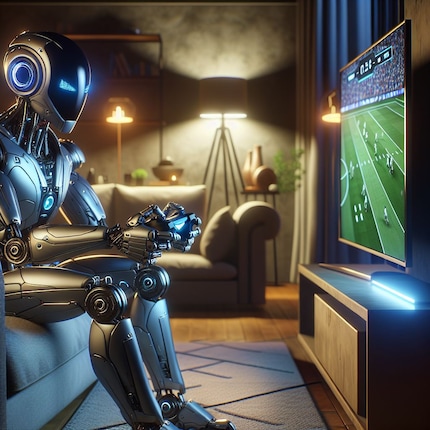 Vielleicht kommt die KI irgendwann in Form eines Roboters zum Einsatz – inklusive Controller in den TV schmeissen, wenn in «EA FC» mal wieder ein Pass misslingt.