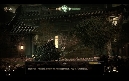 Am Anfang sammle ich ein Sidequest auf. Nach der Eröffnungssequenz ist es das aber auch mit Nebenaufgaben.