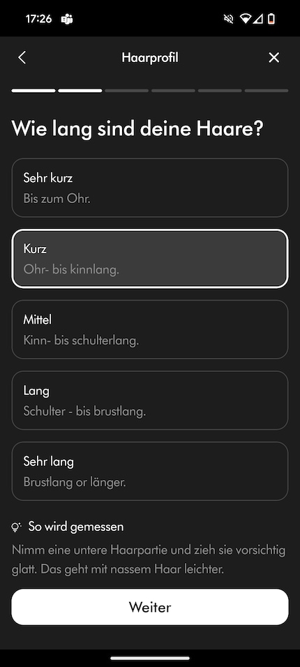 In der MyDyson-App muss ich erst mal ...