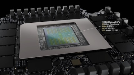 View of the GPU of the RTX 5090.