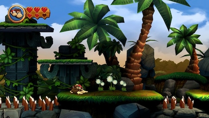 There are plants and objects hidden everywhere in the background – you have to thud around or blow your lips to find them.